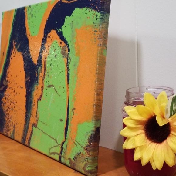 11"x14" Handmade Paint Pour - Picture 5 of 7